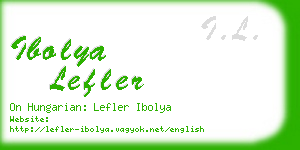 ibolya lefler business card